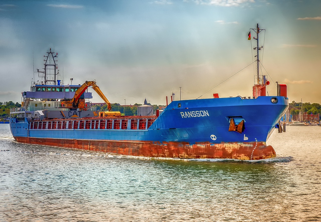 harbor, freighter, ship